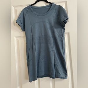 Blue Lululemon Swiftly Top